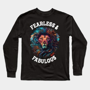 leo zodiac sign fearless Long Sleeve T-Shirt